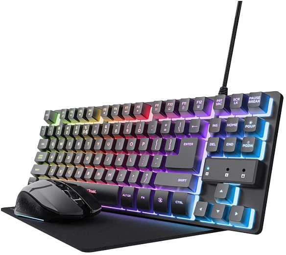 Trust GXT794 3-in-1 Gaming Bundle Bundle bestehend aus Klaviatūra, Maus und Mauspad