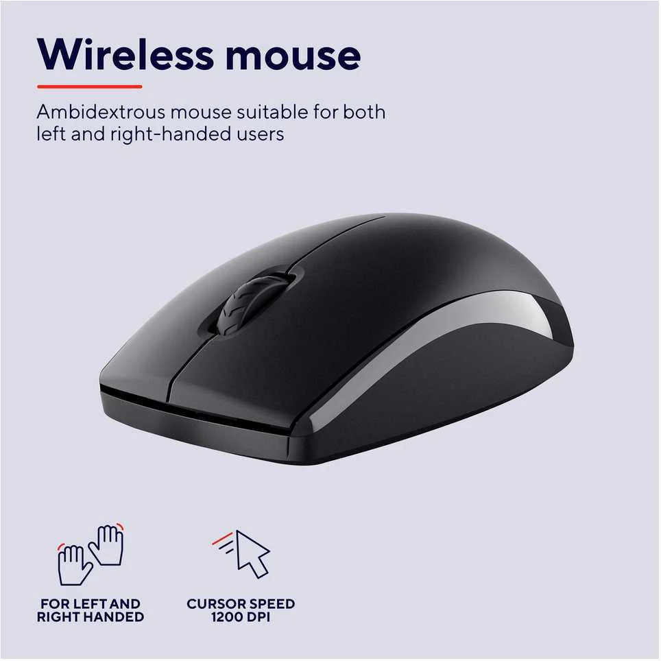 Klaviatūra ir pelė Kit Trust Primo Wireless Desktopset DE