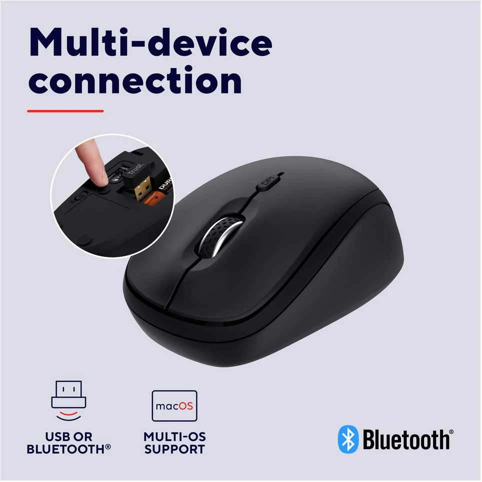 Fusion Accessories YVI+ MULTI-DEVICE belaidė Pelė - Juodas