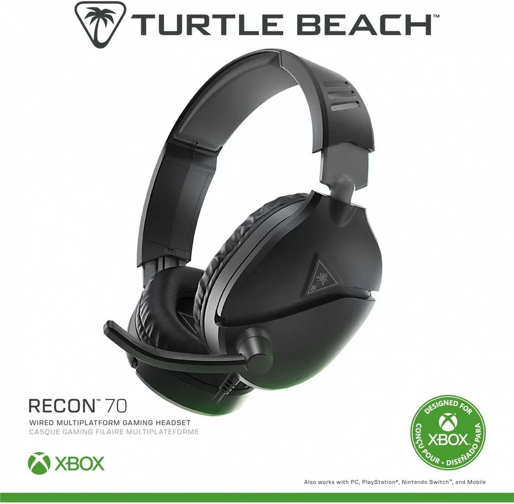 Turtle Beach Recon 70 juodos ausinės su mikrofonu