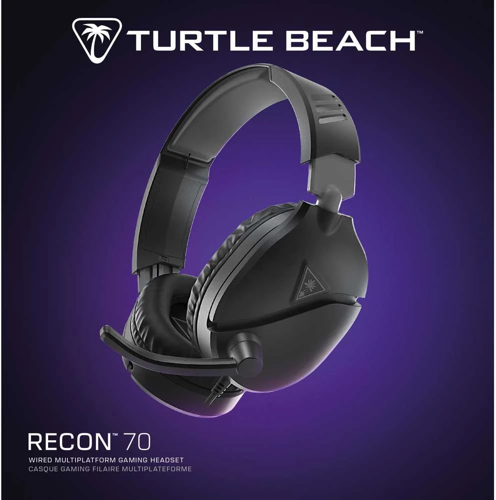 Turtle Beach Recon 70 (juodos) laidinės ausinės | 3.5mm |PC,PS5,PS4
