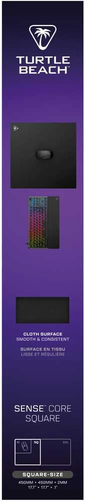 Turtle Beach Sense Core Square PC Pelės kilimėlis žaidimams | 45x45x2cm | Juoda