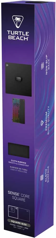 Turtle Beach Sense Core Square PC Pelės kilimėlis žaidimams | 45x45x2cm | Juoda
