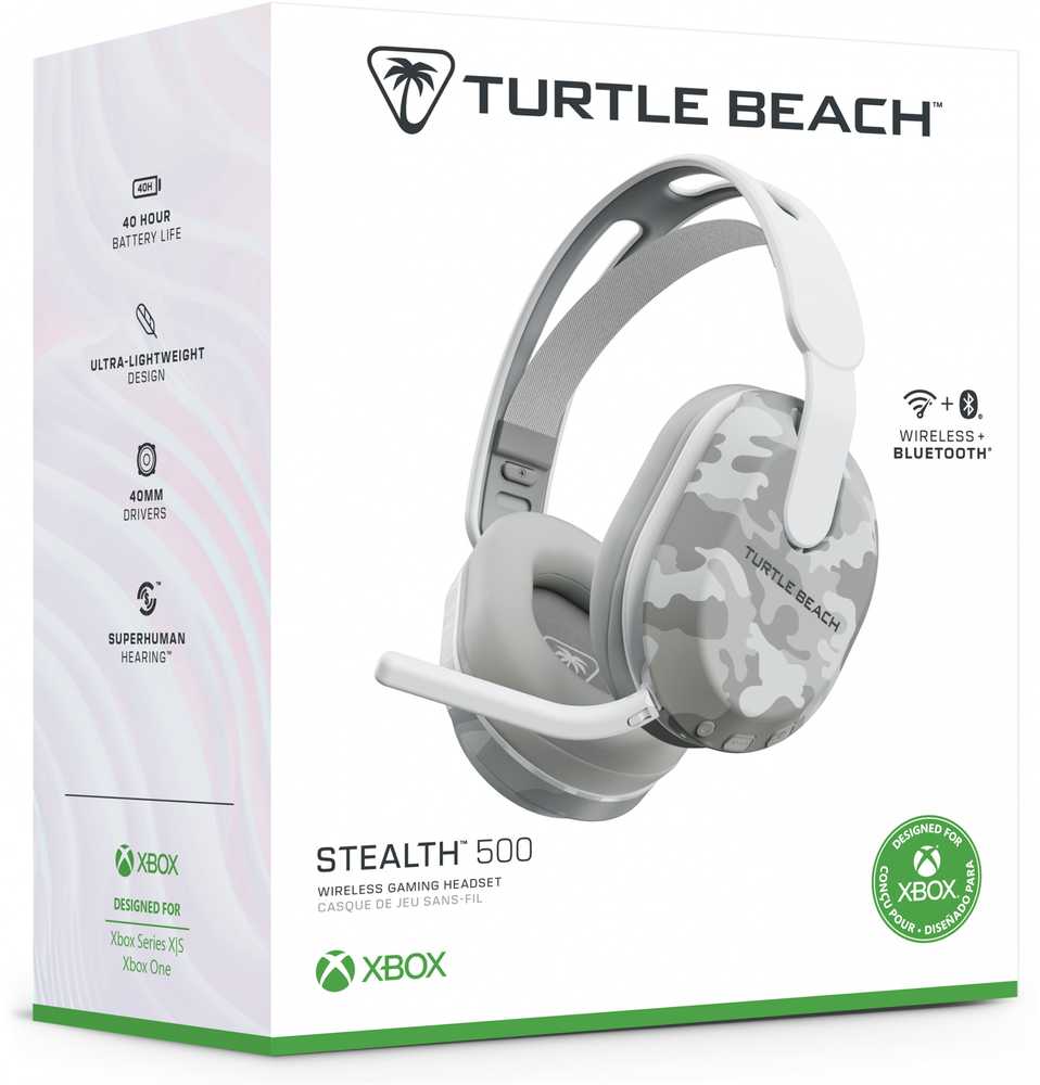 Ausinės „Turtle Beach Stealth 500 XB“ arktinis kamufliažas