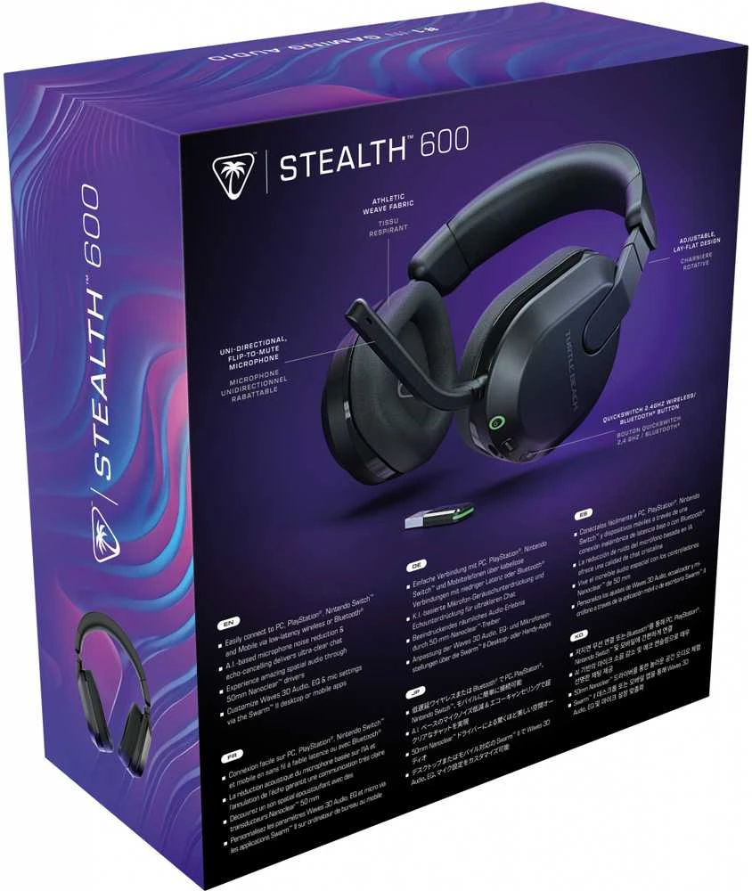 Turtle Beach Stealth 600 Gen 3 (Juodos) belaidės ausinės | PC/PS5,PS4/Switch