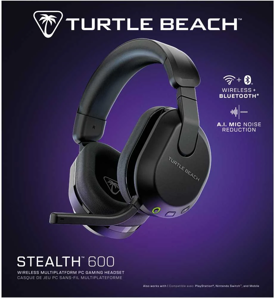 Turtle Beach Stealth 600 Gen 3 (Juodos) belaidės ausinės | PC/PS5,PS4/Switch