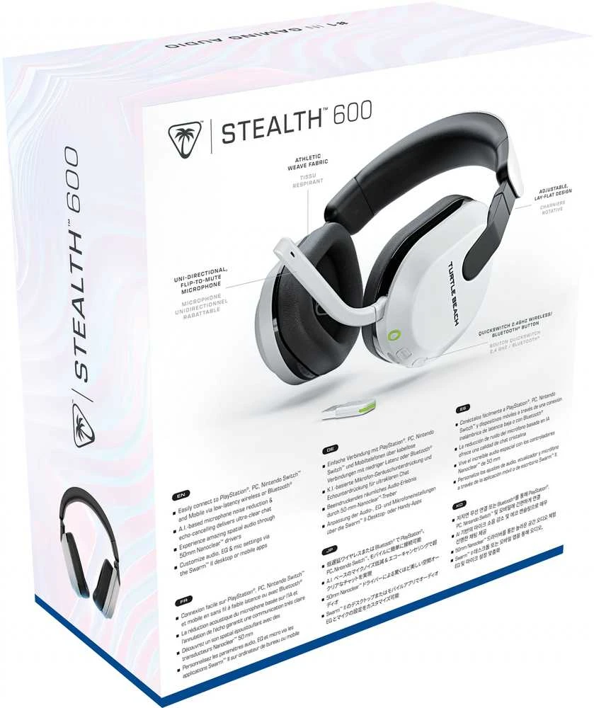 Turtle Beach Stealth 600 Gen 3 (Baltos) belaidės ausinės | PS5,PS4/PC