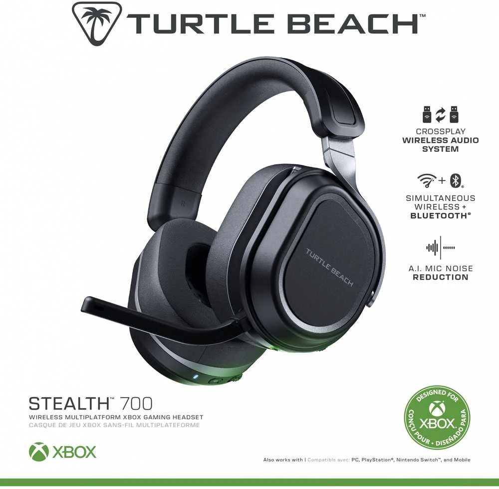 Turtle Beach Stealth 700 Gen 3 Belaidės „XBOX“ žaidimų ausinės |Juoda