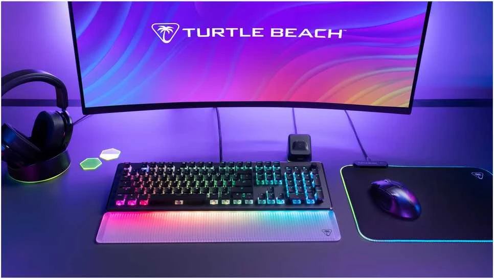 Turtle Beach Vulcan II Max, Gaming-klaviatūra - juodas/transparent, DE-išdėstymas, TITAN II Optical Raudona