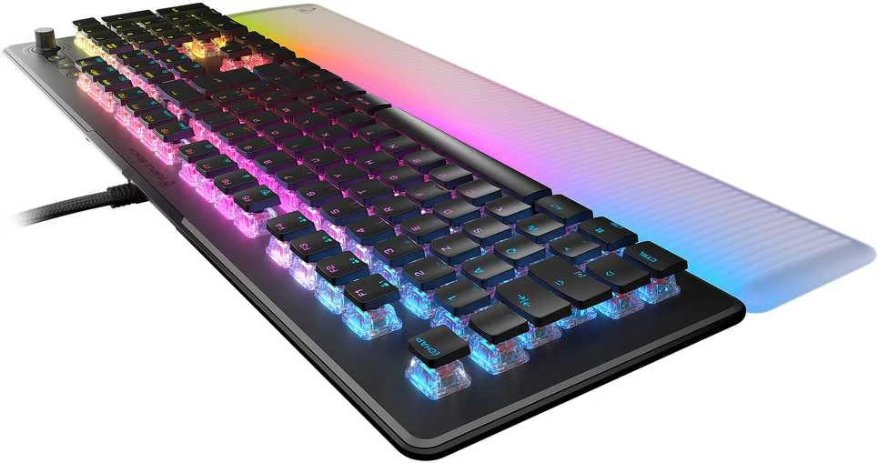 Turtle Beach Vulcan II Max, Gaming-klaviatūra - juodas/transparent, DE-išdėstymas, TITAN II Optical Raudona
