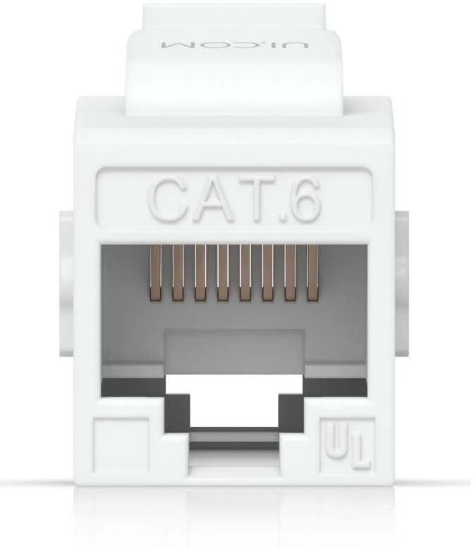 UBIQUITI CAT6 KEYSTONE JUNGTIS, 12 VNT. PRALEIDŽIAMAS CAT6 KEYSTONE JUNGTIS, SKIRTAS IŠ ANKSTO PARUOŠTIEMS ETHERNET KABELIAMS PRIJUNGTI.