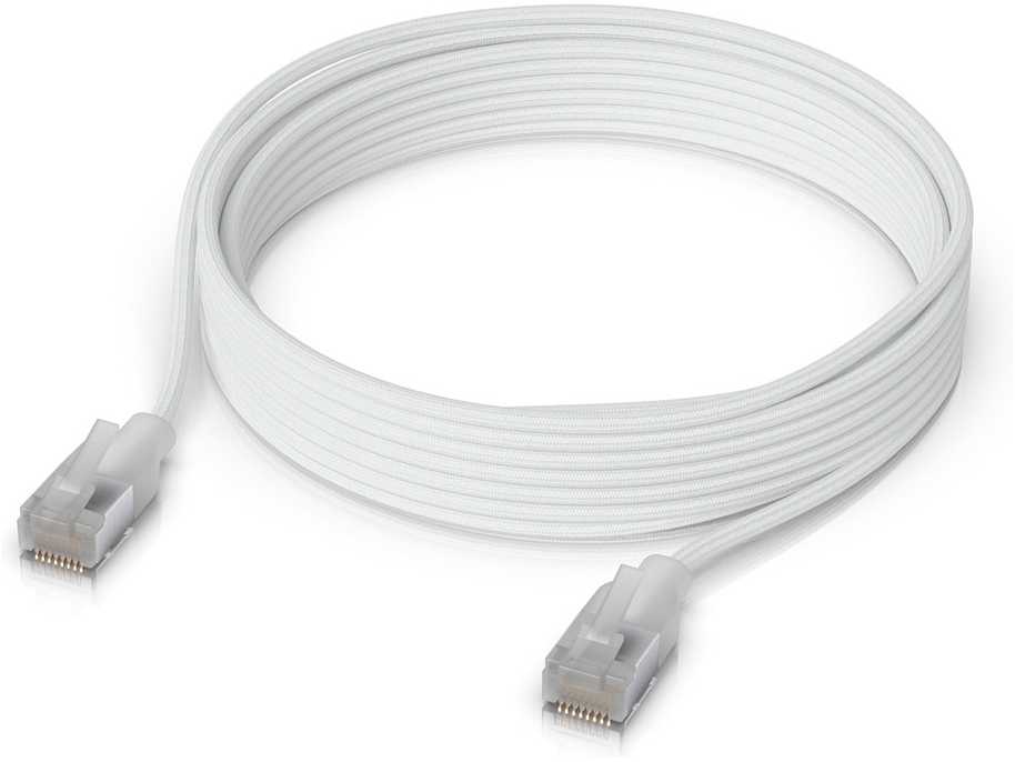 Ubiquiti Ubiquiti UACC-Cable-Patch-EL-C6A-5M-W kabelis sieciowy Półprzezroczysty, Baltas Cat6a