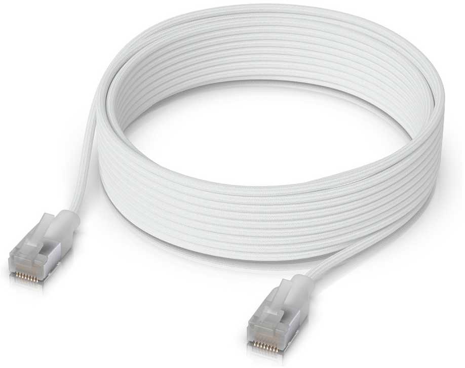 Ubiquiti Ubiquiti UACC-Cable-Patch-EL-C6A-8M-W kabelis sieciowy Półprzezroczysty, Baltas Cat6a