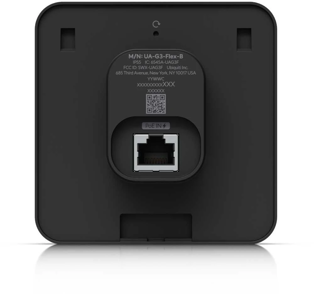 UBIQUITI READER FLEX Juodas. TREČIOS KARTOS NFC KORTELIŲ SKAITYTUVAS SU KLAVIATŪRA IR „APPLE TOUCH PASS“ PALAIKYMU.