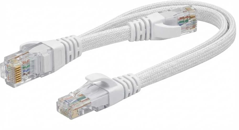 Ubiquiti UACC-Cable-Patch-EL-C6A-0.15M-W tinklo kabelis pusiau permatomas, Baltas 0.15 m Cat6a
