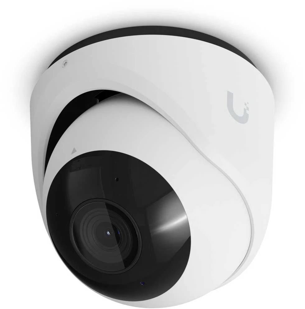 „UBIQUITI G6 TURRET“ – visoms oro sąlygoms atspari, nuo klastojimo apsaugota 4K POE kamera su 1/1,8 colio 8 MP vaizdo jutikliu, daugiafunkciu dirbtinio intelekto varikliu ir 3 ašių rankiniu reguliavimu, kad būtų galima lengvai įdiegti.