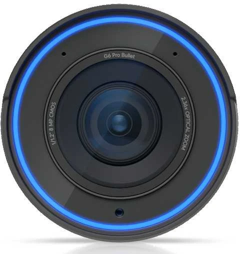 UBIQUITI UVC-G6-Pro-Bullet-B Visoms oro sąlygoms pritaikyta 4K PoE+ kamera su „Multi-TOPS“ dirbtinio intelekto varikliu, 2,36 karto optiniu priartinimu ir dideliu 1/1,2 colio CMOS jutikliu, užtikrinančiu išskirtinį aiškumą esant prastam apšvietimui ir didelio nuotolio IR naktinį matymą.
