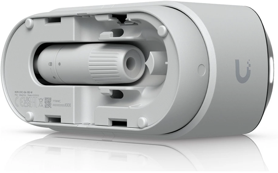 Ubiquiti UVC-G6-180-W IP kamera, skirta naudoti viduje ir lauke, su dvigubais jutikliais, 16MP, 20 FPS, POE+,