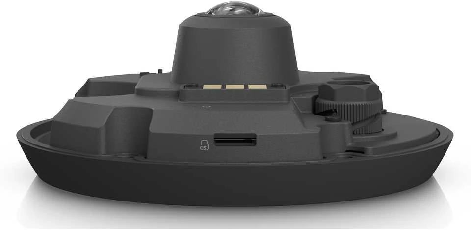 UBIQUITI UVC-G6-Pro-360-B Visoms oro sąlygoms, vandalams atspari 12MP PoE kamera su panoraminiu 360 laipsnių vaizdu, skaitmeniniu pasukimo, pakreipimo, priartinimo ir išmaniuoju IR ryšiu.