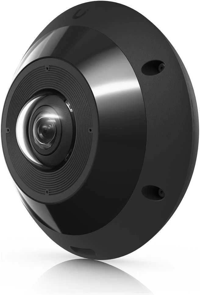 UBIQUITI UVC-G6-Pro-360-B Visoms oro sąlygoms, vandalams atspari 12MP PoE kamera su panoraminiu 360 laipsnių vaizdu, skaitmeniniu pasukimo, pakreipimo, priartinimo ir išmaniuoju IR ryšiu.