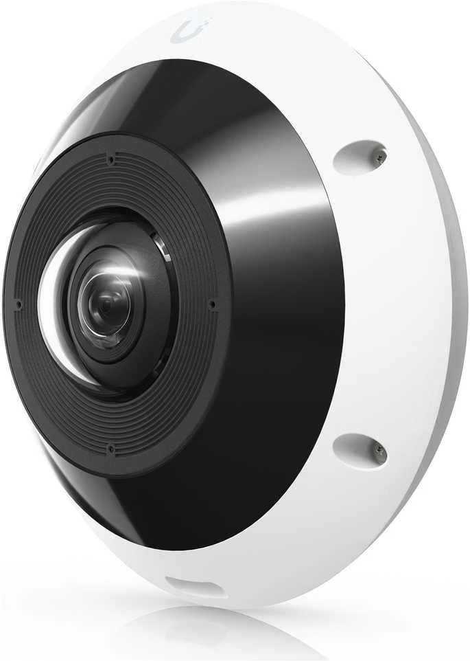 UBIQUITI UVC-G6-Pro-360-W Visoms oro sąlygoms, vandalams atspari 12MP PoE kamera su panoraminiu 360 laipsnių vaizdu, skaitmeniniu pasukimo, pakreipimo, priartinimo ir išmaniuoju IR ryšiu.