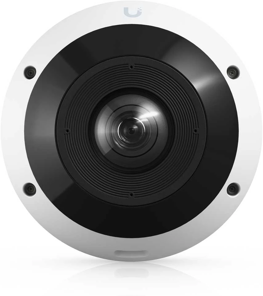 UBIQUITI UVC-G6-Pro-360-W Visoms oro sąlygoms, vandalams atspari 12MP PoE kamera su panoraminiu 360 laipsnių vaizdu, skaitmeniniu pasukimo, pakreipimo, priartinimo ir išmaniuoju IR ryšiu.