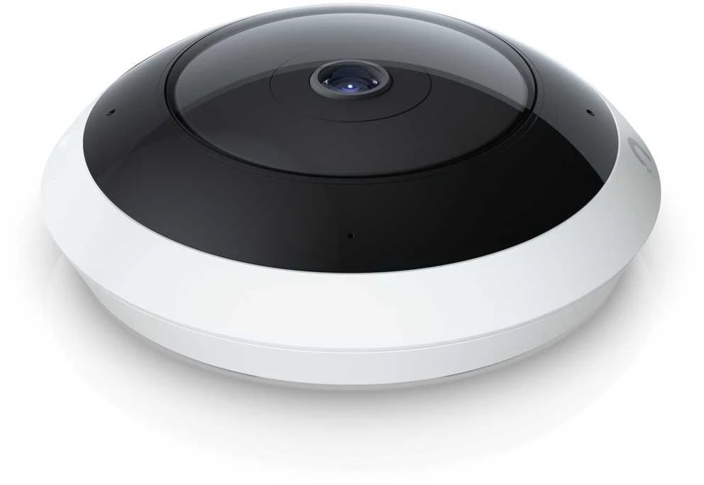 UBIQUITI Baltas INDOOR/OUTDOOR 2K POE KAMEROS SU PASUKELIMO-MASTILINIMO FUNKCIONALU, KURI SIŪLO VISĄ 360° STEBĖJIMĄ