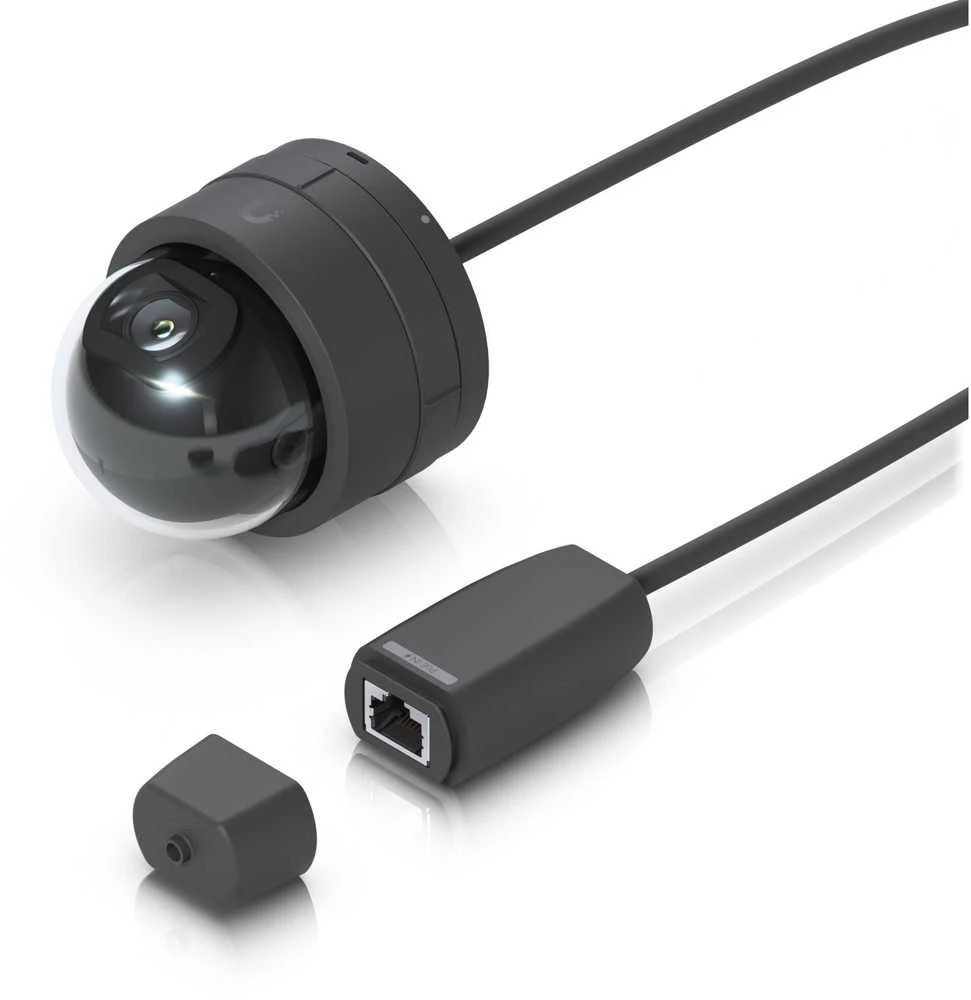 UBIQUITI G5 DOME ULTRA Juodas, YPAČ KOMPAKTIŠKA IR ATSPARI 2K HD POE KAMERA SU NAKTINIU VYKMU, SUKURTA ŽEMO PROFILIU SAUGUMUI VIDAUS