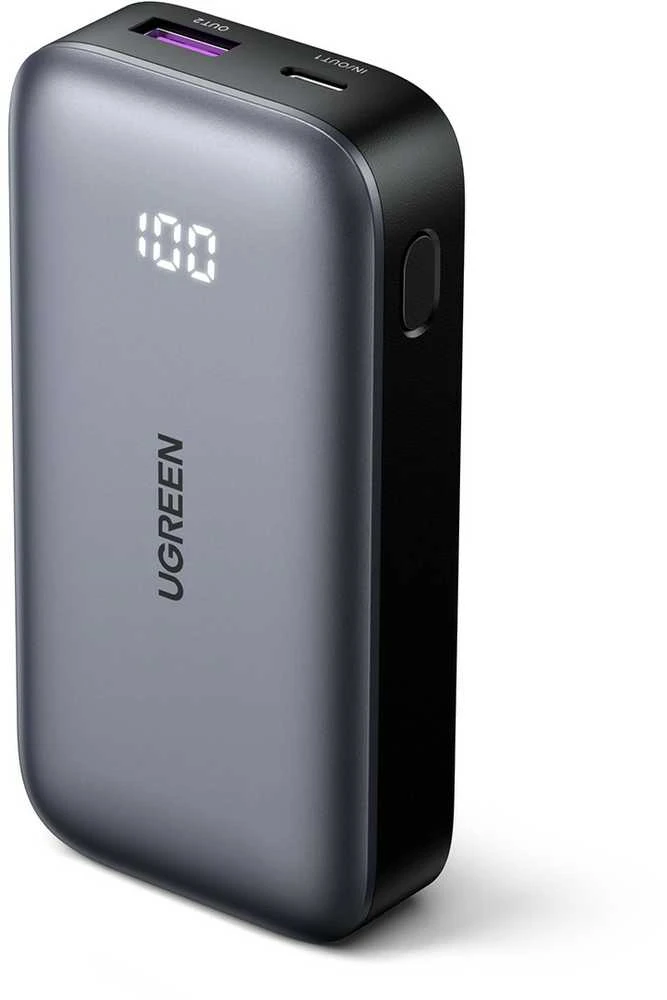 Powerbank 10000mAh 30W PD USB + USB-C UGREEN Nexode PB502 juodos spalvos