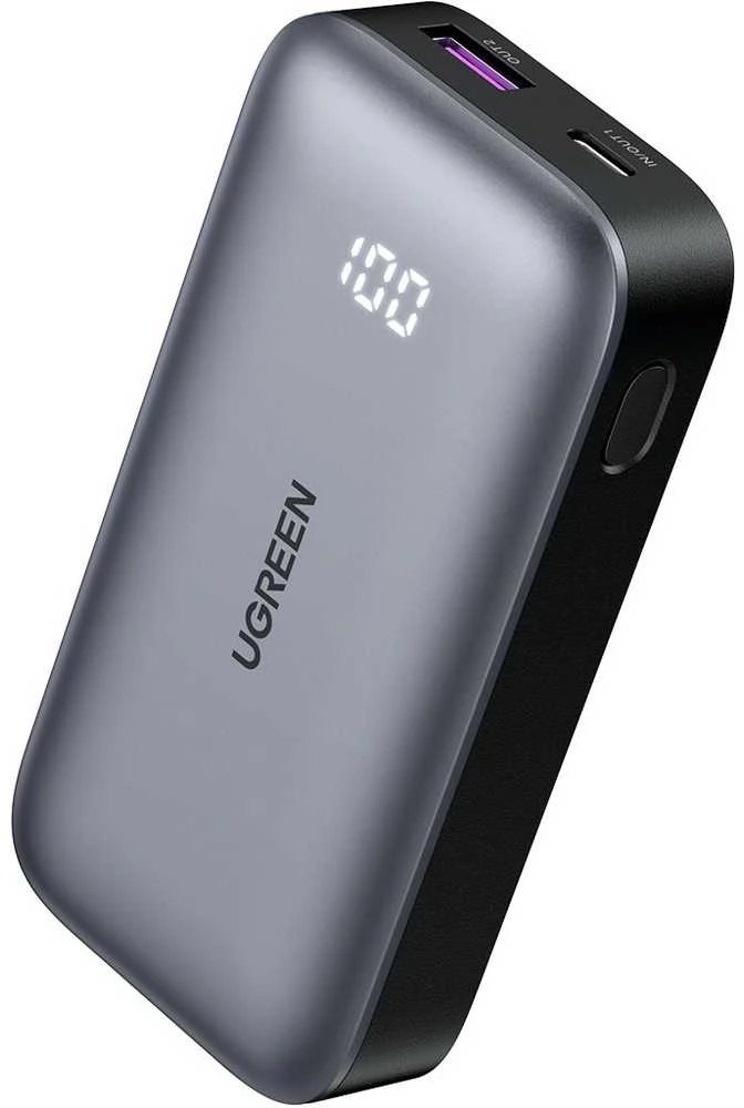 Powerbank 10000mAh 30W PD USB + USB-C UGREEN Nexode PB502 juodos spalvos