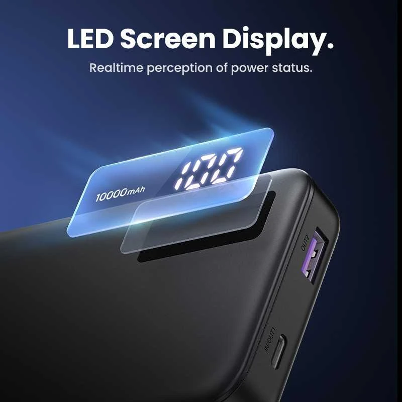 LiPo išorinis akumuliatorius (Powerbank) 10000mAh 22.5W USB-C, USB PB311 UGREEN