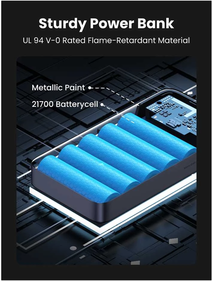 Nešiojamas įkroviklis UGREEN Nexode Power Bank 20000mAh 100W (su laidu)