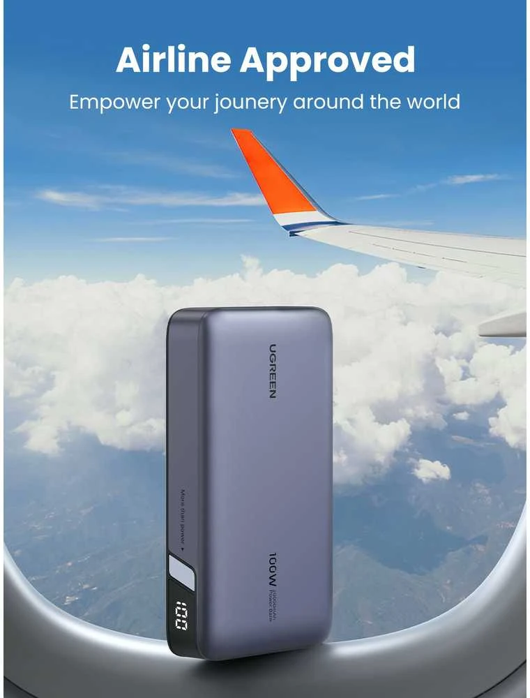 Nešiojamas įkroviklis UGREEN Nexode Power Bank 20000mAh 100W (su laidu)
