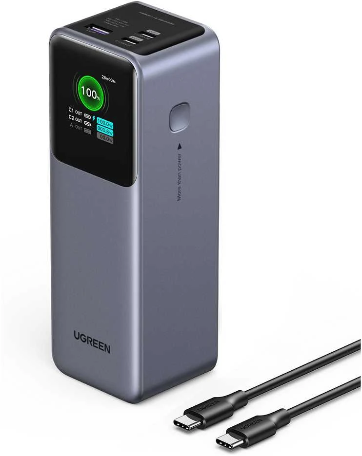 UGREEN išorinis akumuliatorius (Powerbank) 25000mAh 200W 2xUSB-C; USB PB722