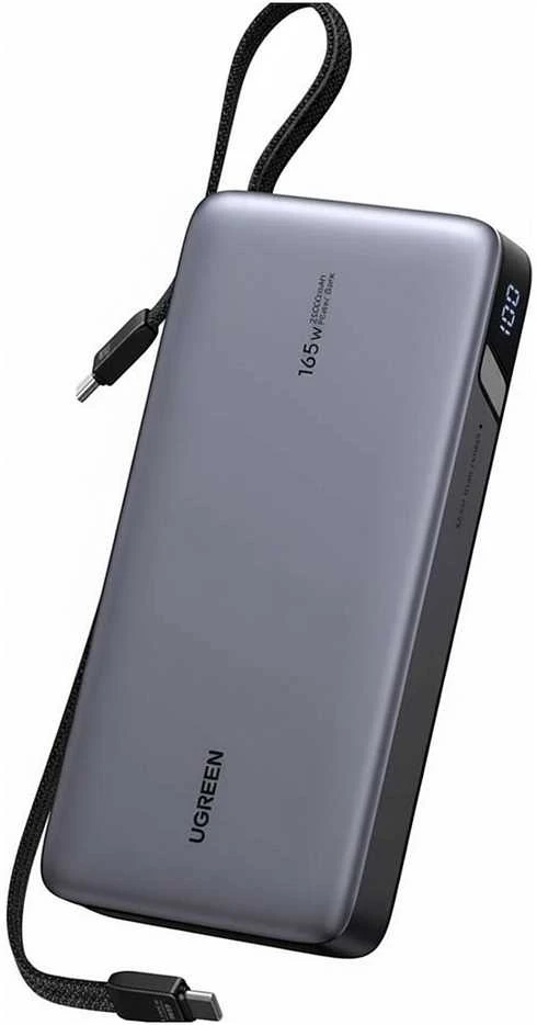 UGREEN nešiojama baterija (Power Bank) 25000mAh, 165W, su integruotu kabeliu, greitasis įkrovimas