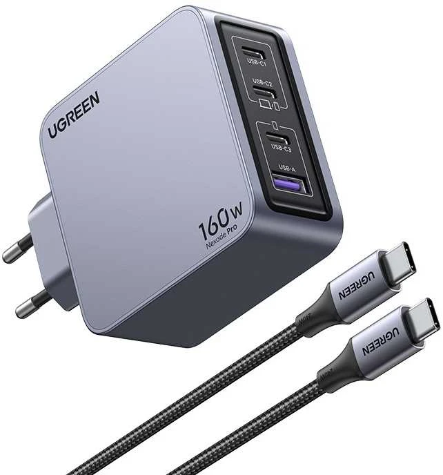 Ugreen Nexode Pro 160W 4 prievadų GaN USB įkroviklis