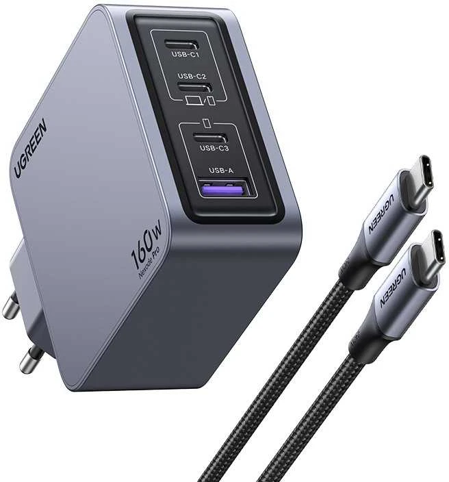 Ugreen Nexode Pro 160W 4 prievadų GaN USB įkroviklis