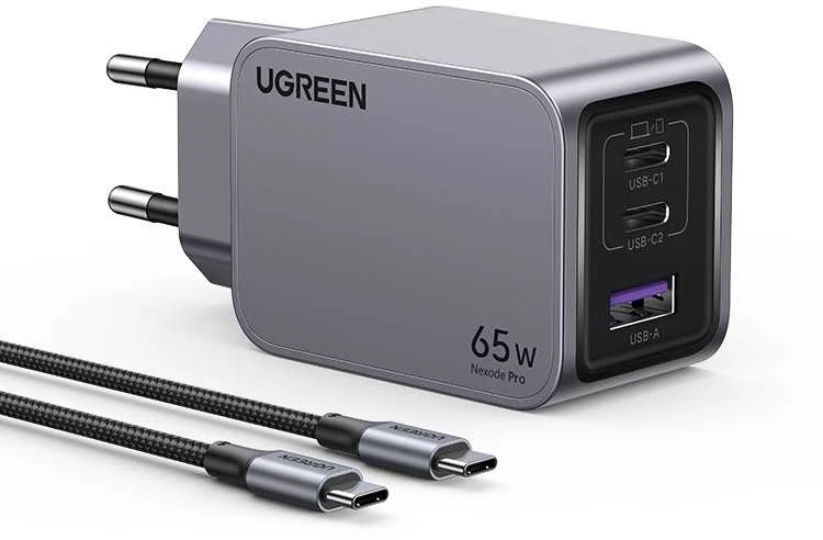 UGREEN „Nexode Pro“ 65W 3 prievadų GaN mini greitasis įkroviklis