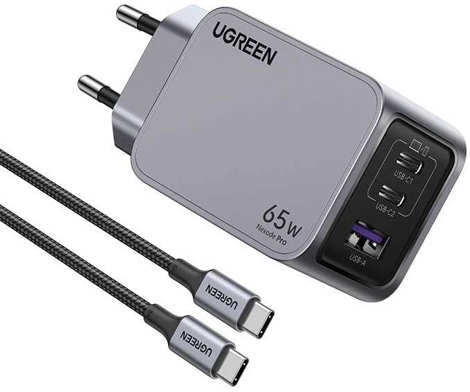 UGREEN „Nexode Pro“ 65W 3 prievadų GaN mini greitasis įkroviklis