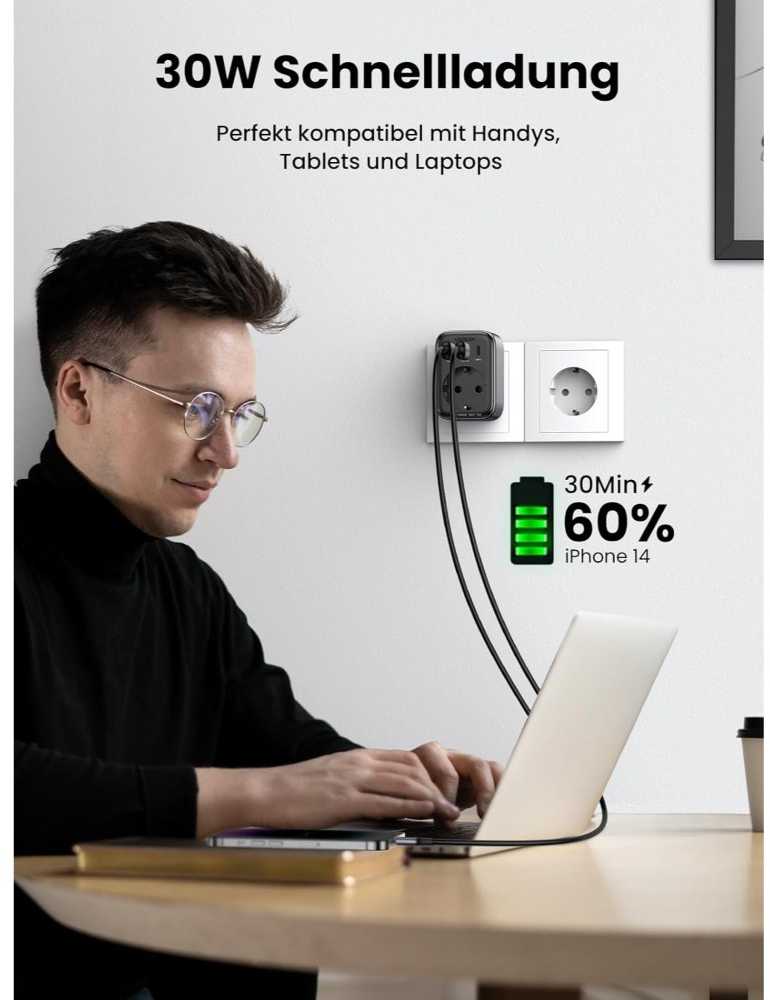 EU UGREEN 90613 ilgintuvas, 30W