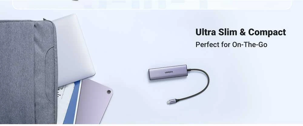 Adapteris Ugreen CM511 USB-C to HDMI 1.4 + 3xUSB-A + USB-C PD100W pilkas