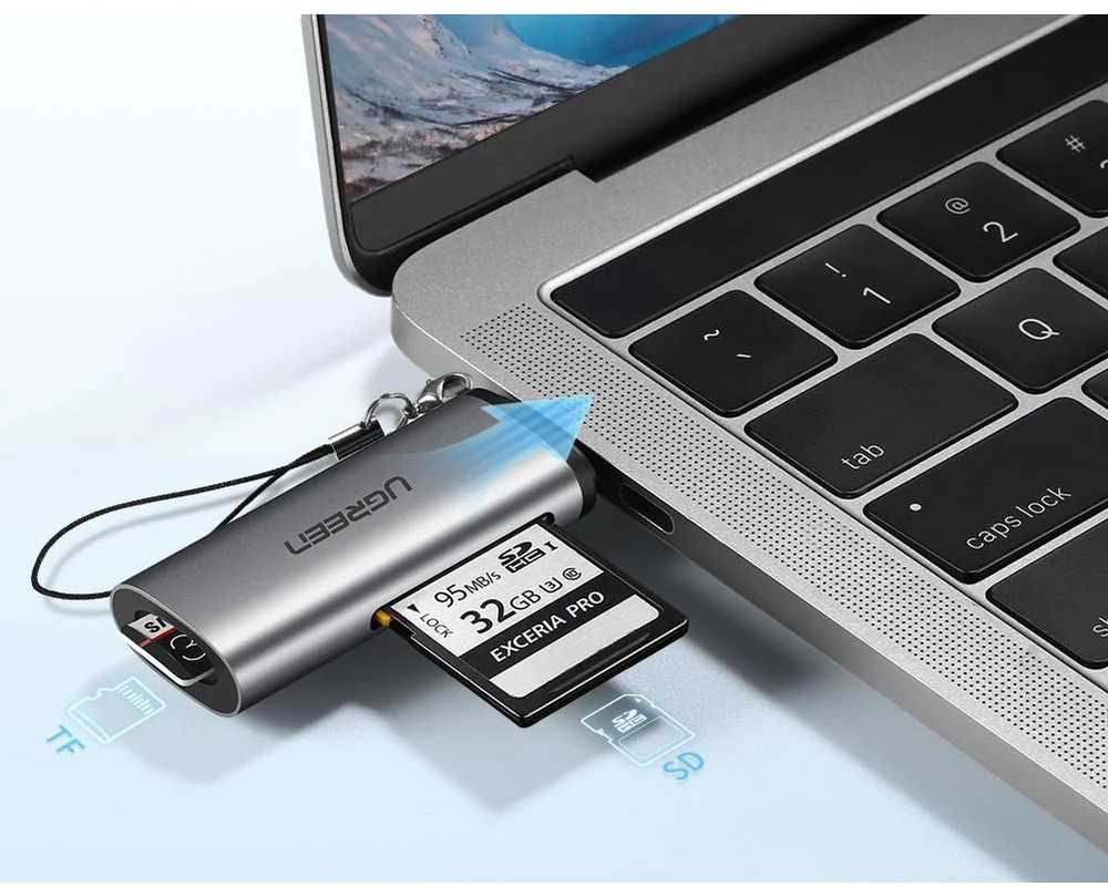 UGREEN 2in1 kortelių skaitytuvas USB-C 3.1 - Micro SD/SD