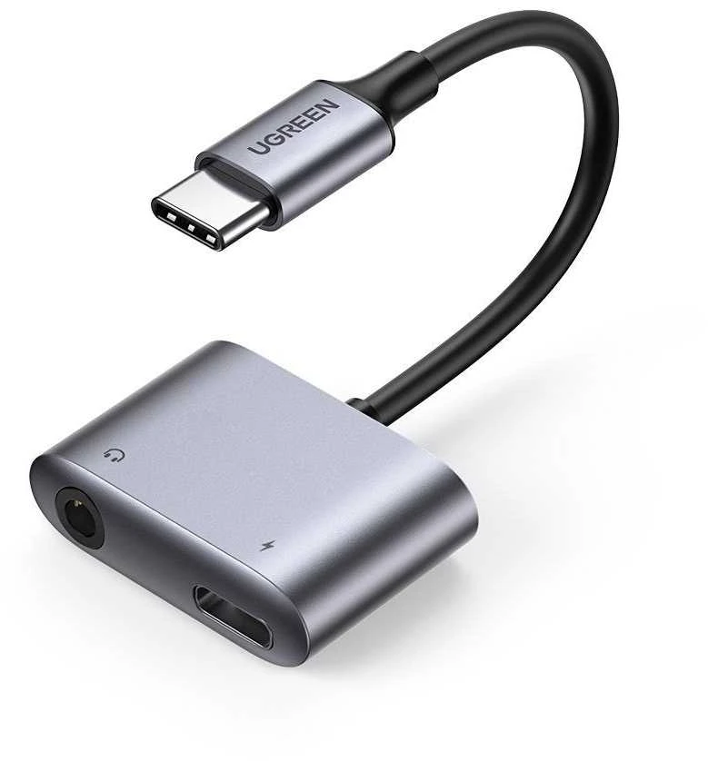 UGREEN CM231 garso adapteris USB-C prie mini lizdo 3.5 mm (pilka)
