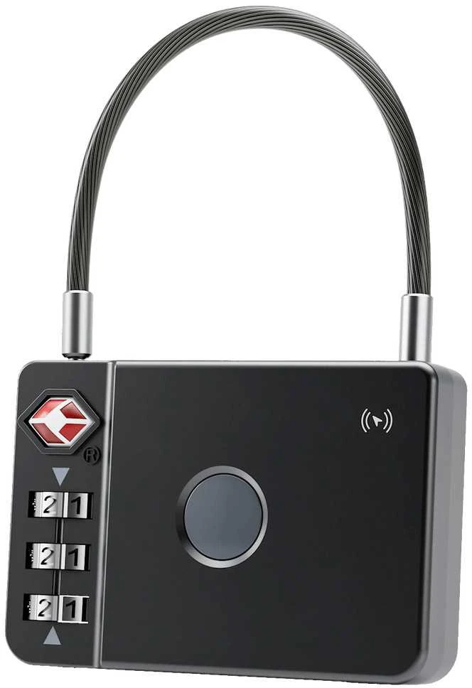 MiLi GPS Bluetooth MiLock Tracker HD-P16-L (tik Apple) bagažo užraktas juodos spalvos