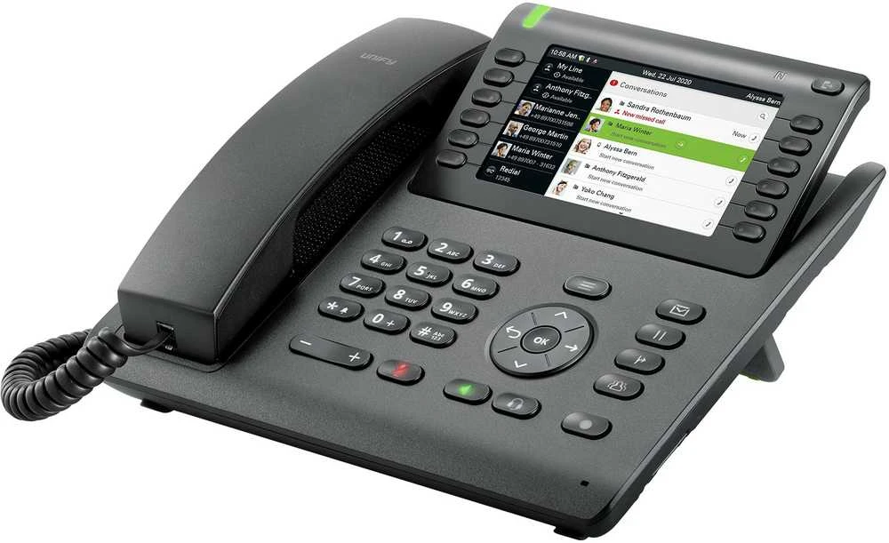 UNF Unify OpenScape stalo telefonas CP700 IP telefonas Juoda TFT