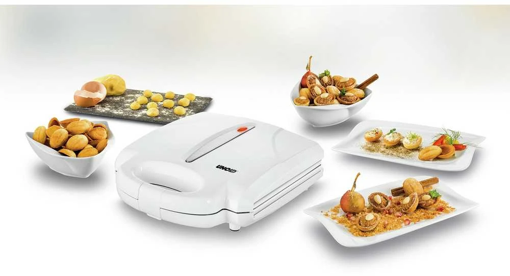 Unold Waffle-Nuts maker 48360 Baltas, 1400 W, Nuts, Vaflių skaičius 24, Ceramic coating
