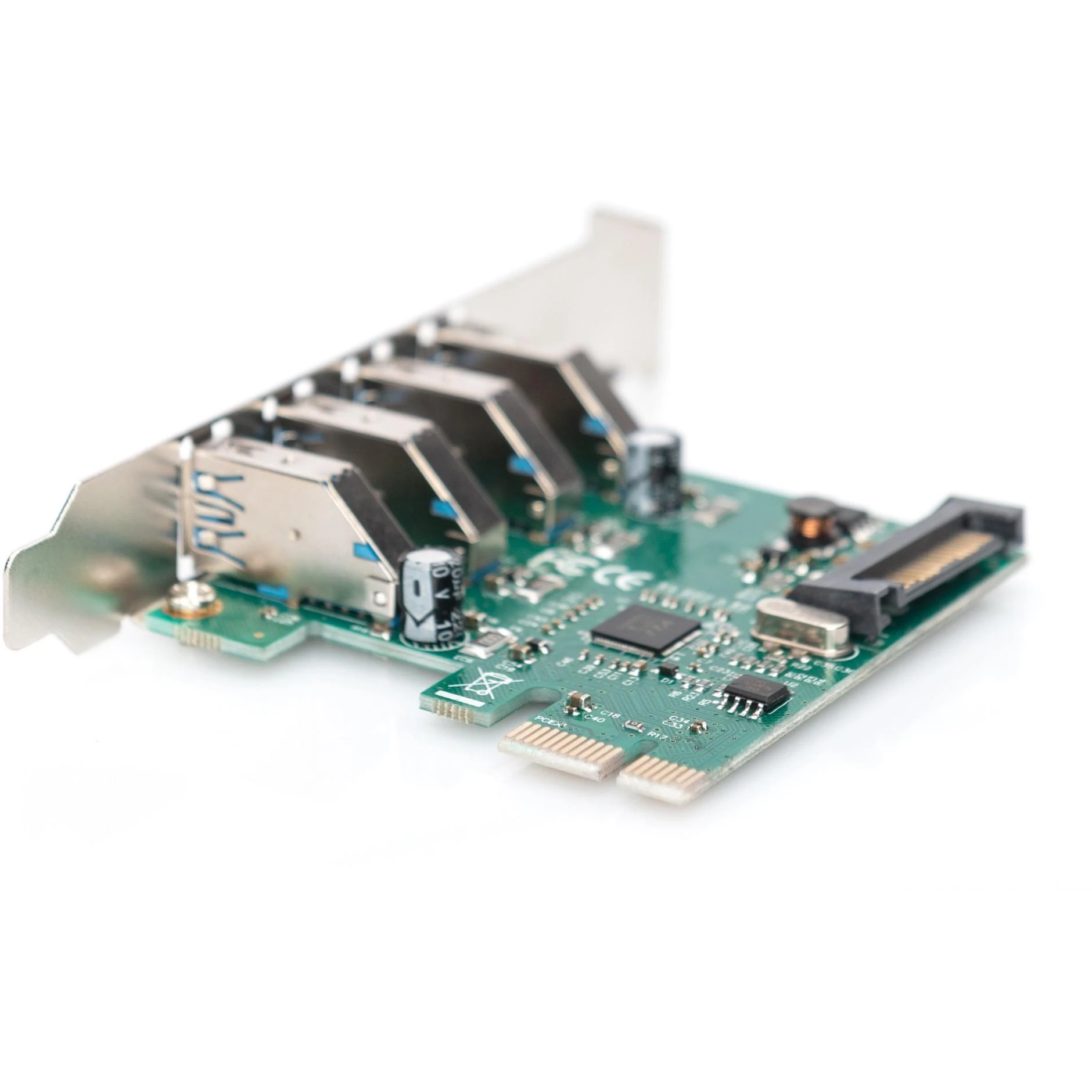 Assmann Electronic DIGITUS USB 3.0 4 prievadų PCI Express papildoma kortelė 4 jungtys A / F Išorinis VL805 mikroschemų rinkinys