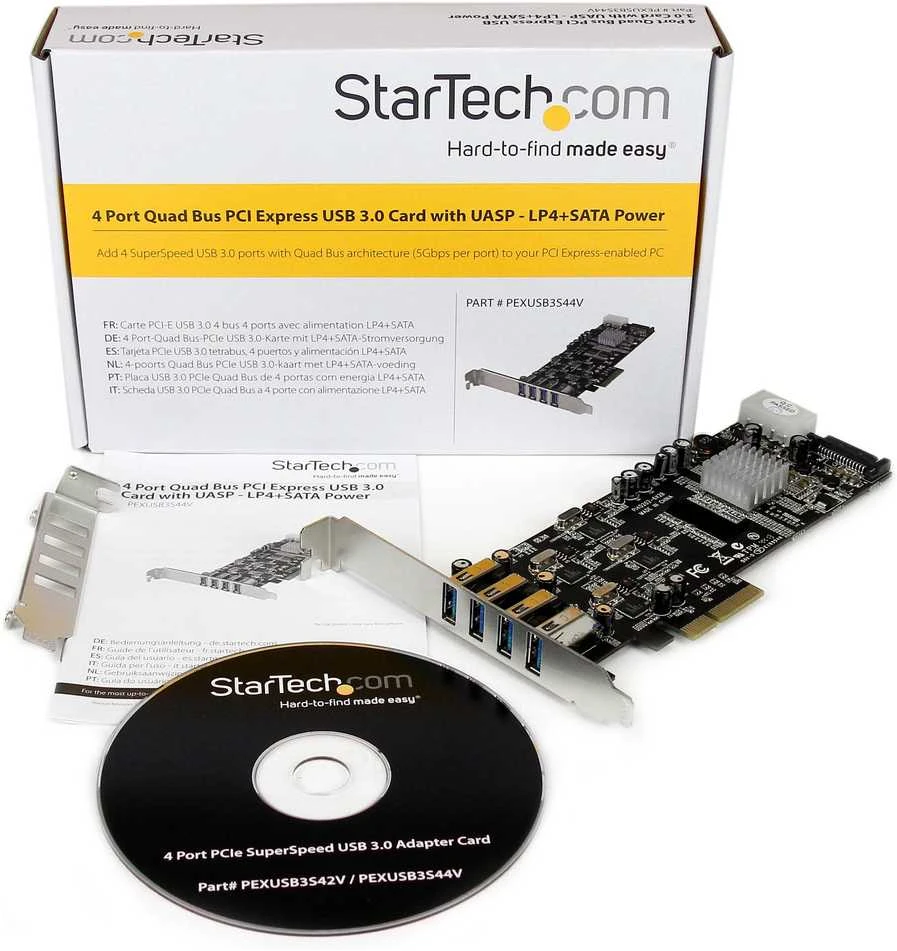 Kontroler StarTech PCIe 2.0 x4 - 4x USB 3.0 (PEXUSB3S44V)