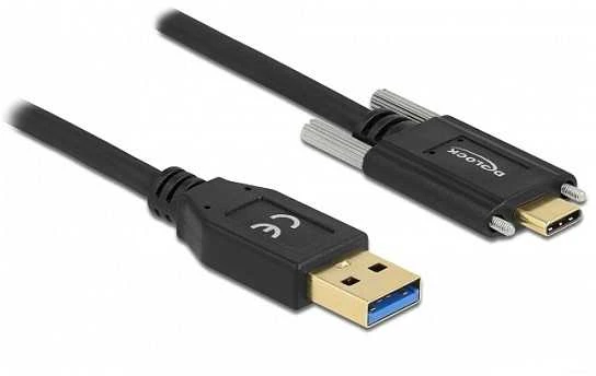 C2G LAIDAS USB-C(M) SU VARŽTAIS->USB-A(M) 3.1 GEN 2 2M JUODA DELOCK