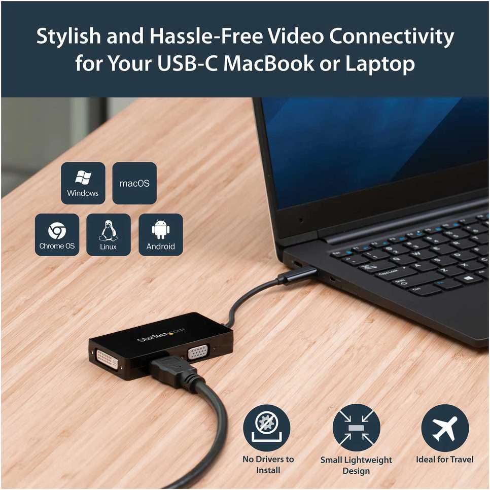 „StarTech“ USB-C stotis / replikatorius (CDPVGDVHDBP)